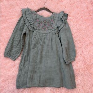 Little Girls Gauze Dress NEW Sz 4 Muslin Embroidered